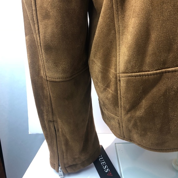 GUESS Faux Suede Motorcycle Jacket Size XXL New - Picture 4 of 8